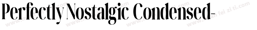 Perfectly Nostalgic Condensed字体转换